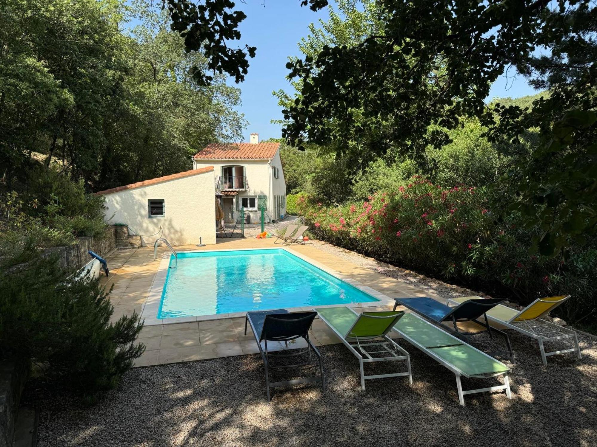 Maison Avec Piscine Chauffee Entre Mer Et Montagne Montauriol  Ngoại thất bức ảnh